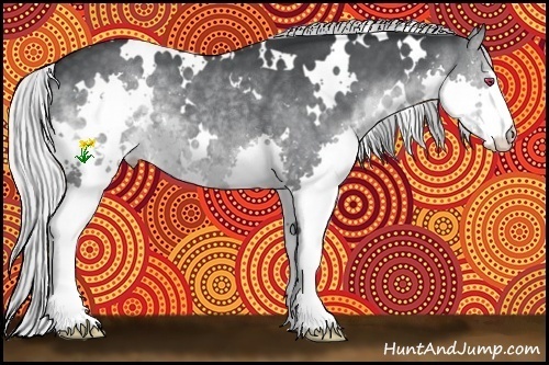 Horse Color:White Spotted Silver Black Chinchilla Splash 