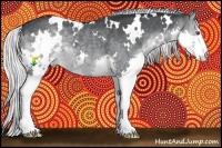 Horse Color:White Spotted Silver Black Chinchilla Splash 