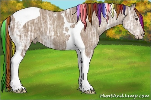 Horse Color:Painted Classic Champagne Ice Tobiano 