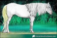 Horse Color:Watercolor Liver Chestnut Sabino Splash Varnish 
