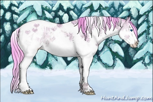 Horse Color:Watercolor Chestnut Ice Splash Tobiano Rabicano 