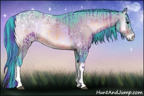 Horse Color:Watercolor Brown Ice Onyx and Watercolor Bay Ice Onyx
