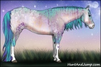 Horse Color:Watercolor Brown Ice Onyx and Watercolor Bay Ice Onyx