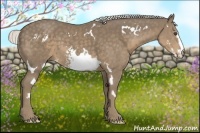 Horse Color:White Spotted Silver Smoky Black Frame