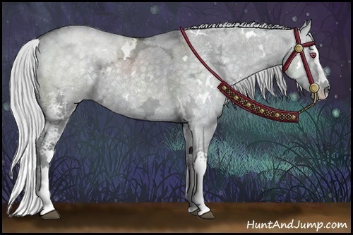 Horse Color:White Spotted Silver Grullo Chinchilla Ice Splash 