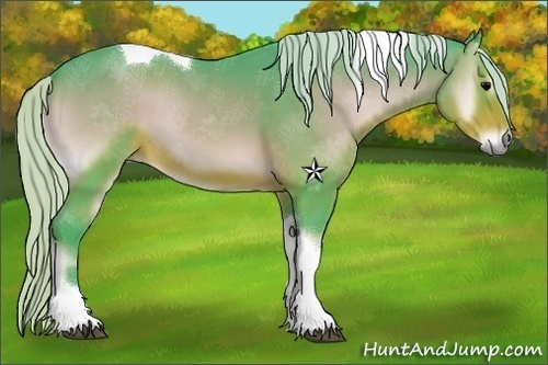 Horse Color:Watercolor Silver Brown Onyx Tobiano 