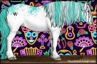 Horse Color:Watercolor White Spotted Black Ice 