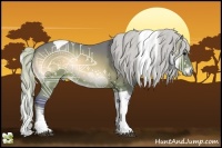 Horse Color:Watercolor Silver Brown Onyx Tobiano 