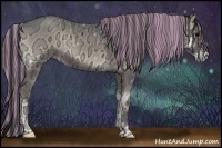 Horse Color:Painted Smoky Blue Onyx Ice