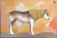 Horse Color:Painted Silver Brown Ice Onyx Sabino