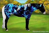 Horse Color:Silver Sable Cream Champagne Pearl Dun Sabino Splash Varnish 