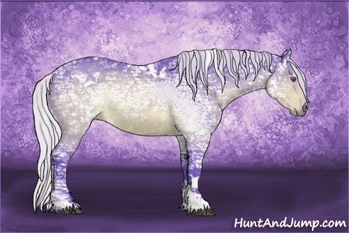 Horse Color:Watercolor White Spotted Silver Brown Chinchilla Ice 