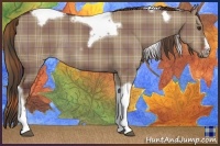 Horse Color:Plaid Liver Red Dun Tobiano Frame Rabicano