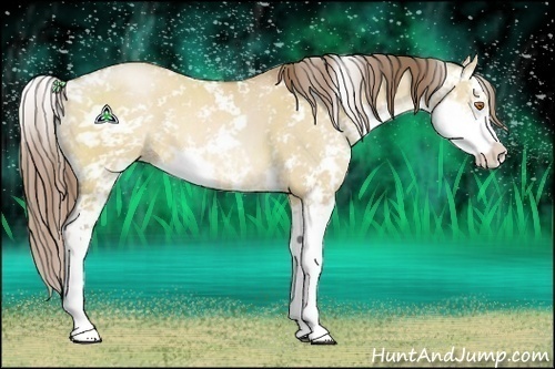 Horse Color:Brown Pearl Dun Sabino 