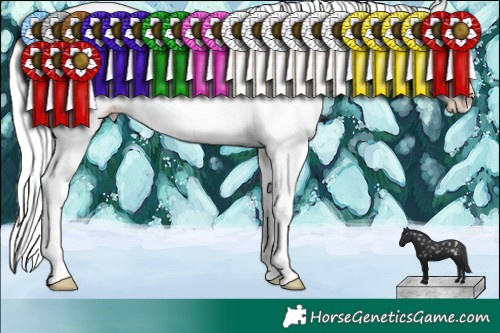 Horse Color:Gold Champagne Chinchilla Mushroom Splash 