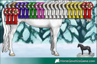 Horse Color:Gold Champagne Chinchilla Mushroom Splash 