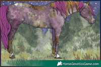 Horse Color:Brown Ice Pearl  and Black Ice Pearl Tobiano 