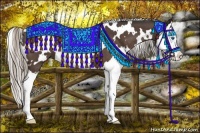 Horse Color:White Spotted Silver Brown Roan Splash 