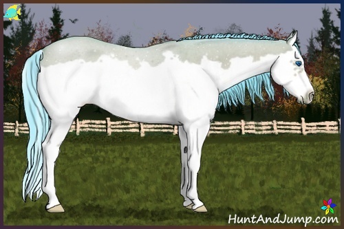 Horse Color:Watercolor Bay Roan Dun Splash Frame 