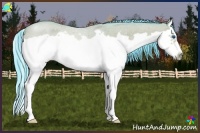 Horse Color:Watercolor Bay Roan Dun Splash Frame 