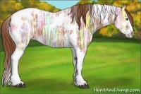 Horse Color:Chestnut Ice Splash Tobiano Frame