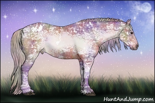 Horse Color:Nacre Watercolor White Spotted Silver Brown Ice 