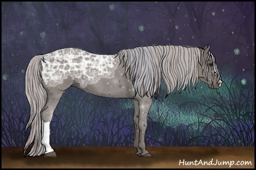 Horse Color:Painted Silver Black Ice 