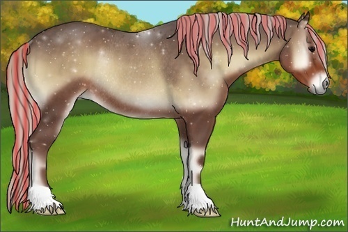 Horse Color:Painted Silver Blue Onyx Rabicano