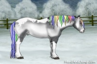 Horse Color:Painted Silver Brown Chinchilla Onyx Splash Tobiano Frame Rabicano 