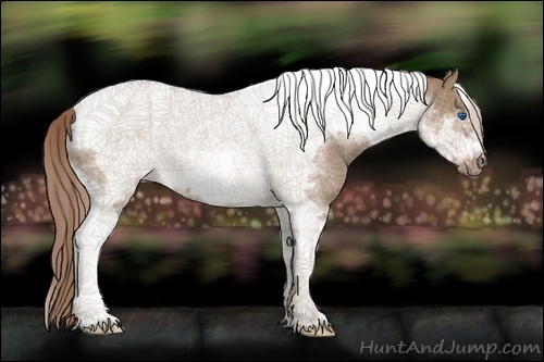 Horse Color:Liver Red Dun Tobiano Frame Rabicano