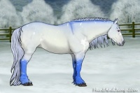 Horse Color:Watercolor White Spotted Silver Brown Chinchilla Dun 