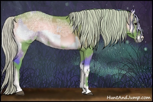 Horse Color:Watercolor Silver Bay Ice Onyx  and Watercolor Silver Blue Onyx Ice 