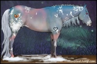 Horse Color:Watercolor White Spotted Silver Grullo Chinchilla 