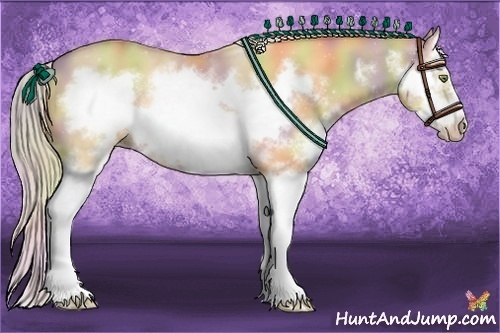 Horse Color:Nacre White Spotted Silver Sable Champagne Dun Splash Frame 