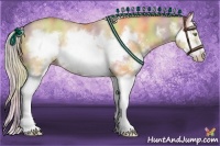Horse Color:Nacre White Spotted Silver Sable Champagne Dun Splash Frame