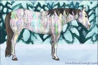 Horse Color:Plaid Black Ice