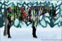 Horse Color:Plaid  White Spotted Black Ice Rabicano 