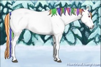Horse Color:Painted Liver Chestnut Chinchilla Ice 
