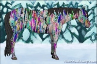 Horse Color:Brown Ice Roan Rabicano 