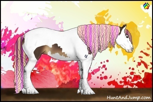 Horse Color:Painted Liver Chestnut Splash Tobiano