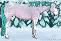 Horse Color:Watercolor Sable Champagne Ice Sabino 