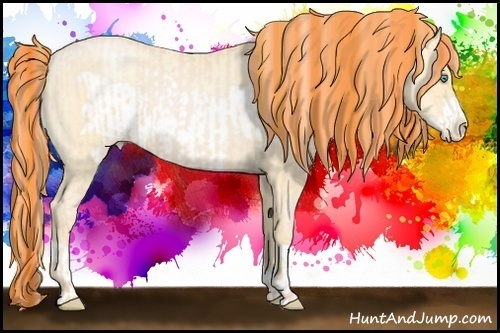 Horse Color:Painted Buckskin Roan Pearl  and Buckskin Roan Pearl Frame 