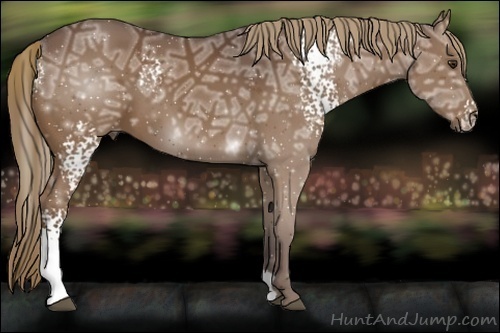 Horse Color:White Spotted Liver Chestnut Ice 