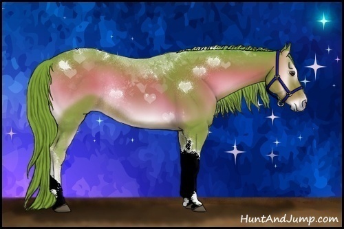 Horse Color:Watercolor Liver Red Onyx Tobiano Rabicano