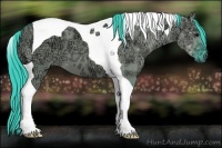 Horse Color:Watercolor Smoky Grullo Ice Tobiano 