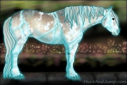 Horse Color:Thunderstruck White Spotted Silver Blue Onyx Splash Rabicano 