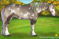Horse Color:Painted White Spotted Silver Blue Onyx Splash