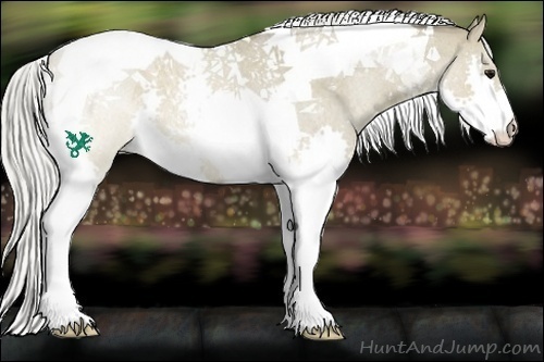 Horse Color:Silver Brown Roan Dun Splash Tobiano 