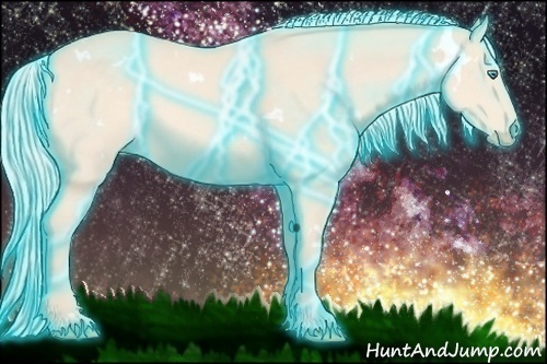 Horse Color:Thunderstruck White Spotted Chocolate Silver Perlino