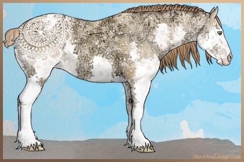 Horse Color:Amber Champagne Ice Splash Varnish